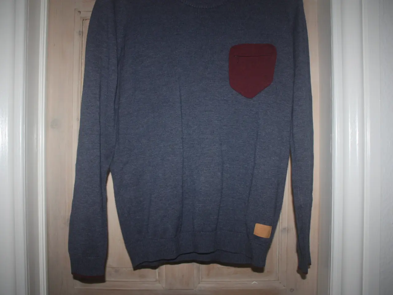 Billede 3 - Sweater med rund hals Minimum str. L blå / grå