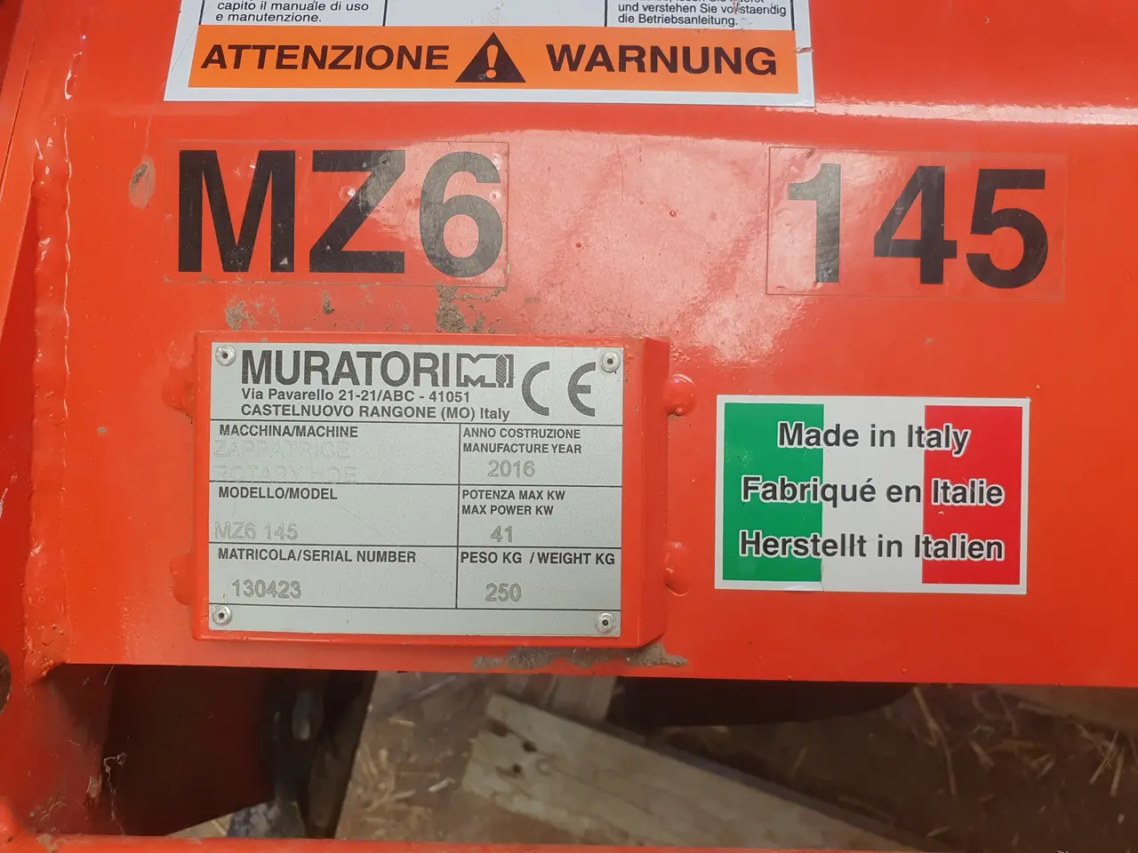 Billede 3 - Traktorfræser Muratori Mz6 145