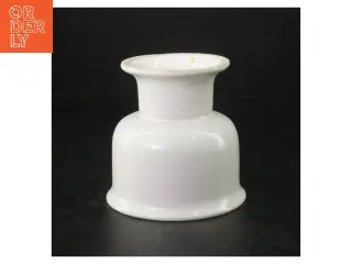 Hvid keramik lysestage (str. 11 cm)