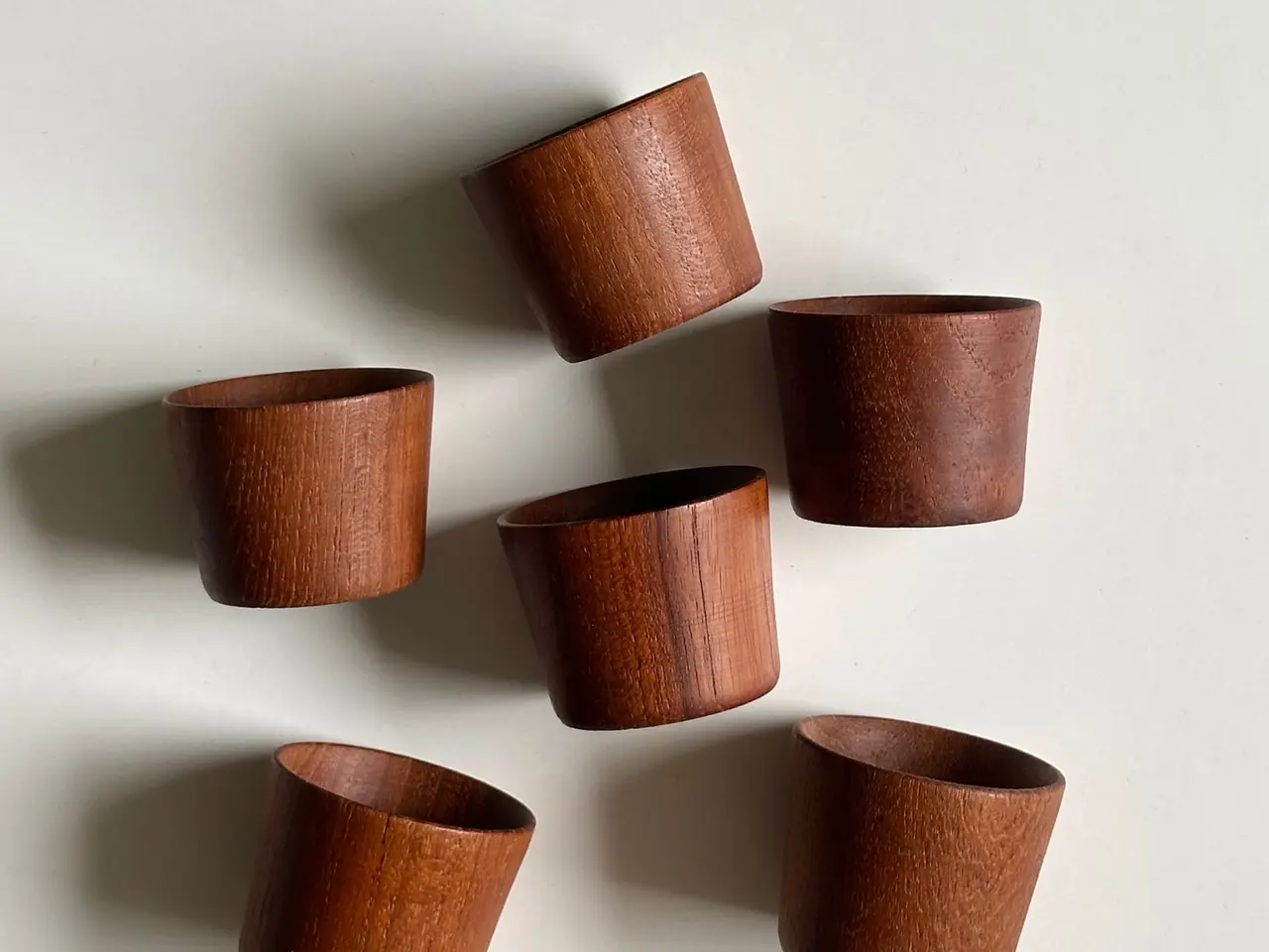 Billede 4 - Æggebægre, teak, 6 stk samlet