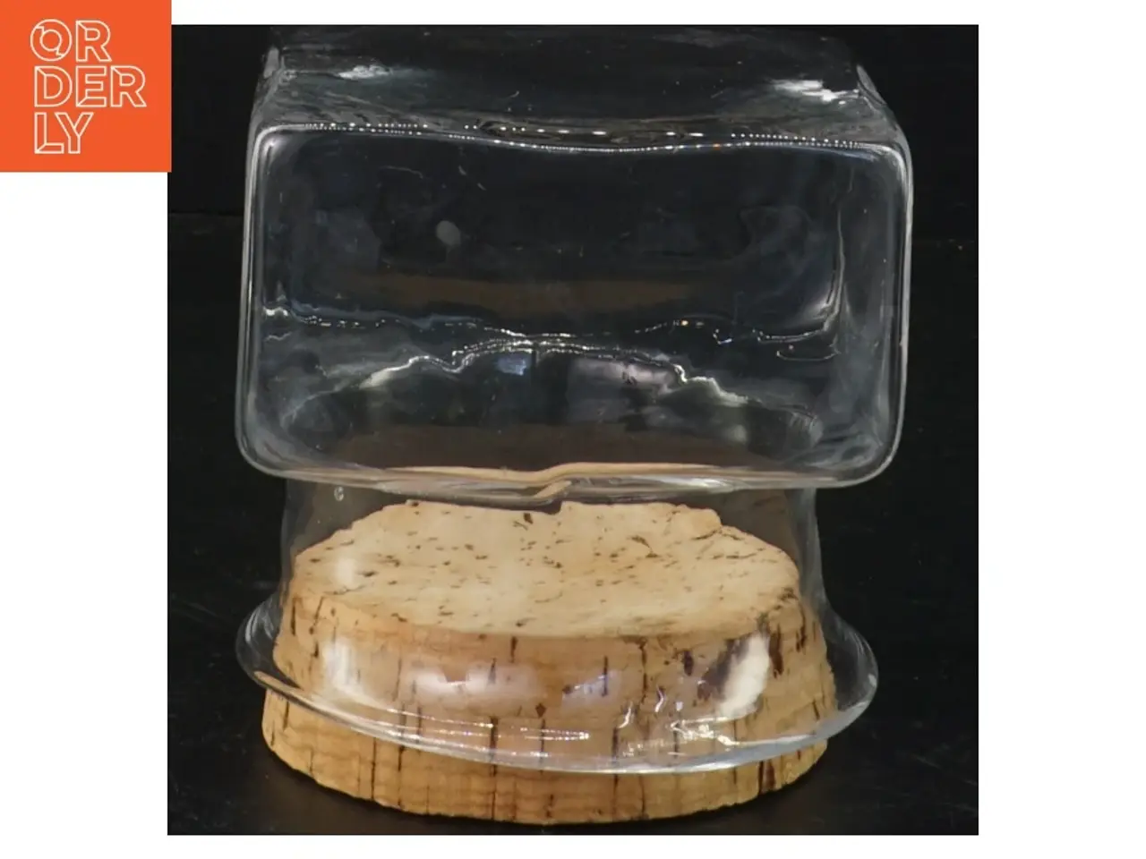 Billede 4 - Glas beholder med korkprop (str. 10 x 9 x 9 cm)