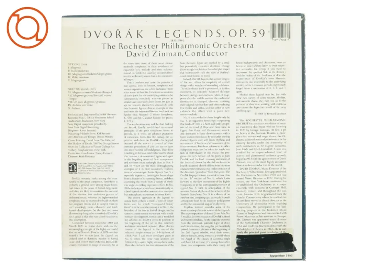 Billede 3 - Antonín Dvořák, legends fra Digital Recording (str. 30 cm)