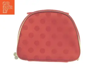 Rød prikmønstret taske estee lauder (str. 17x32,5 cm)