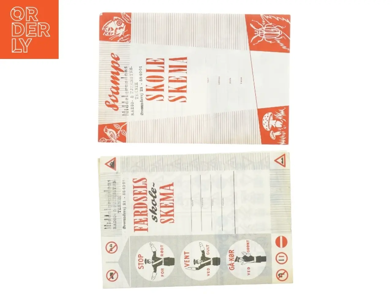 Billede 3 - Vintage Skoleskema Plakater (str. 21x14 cm)