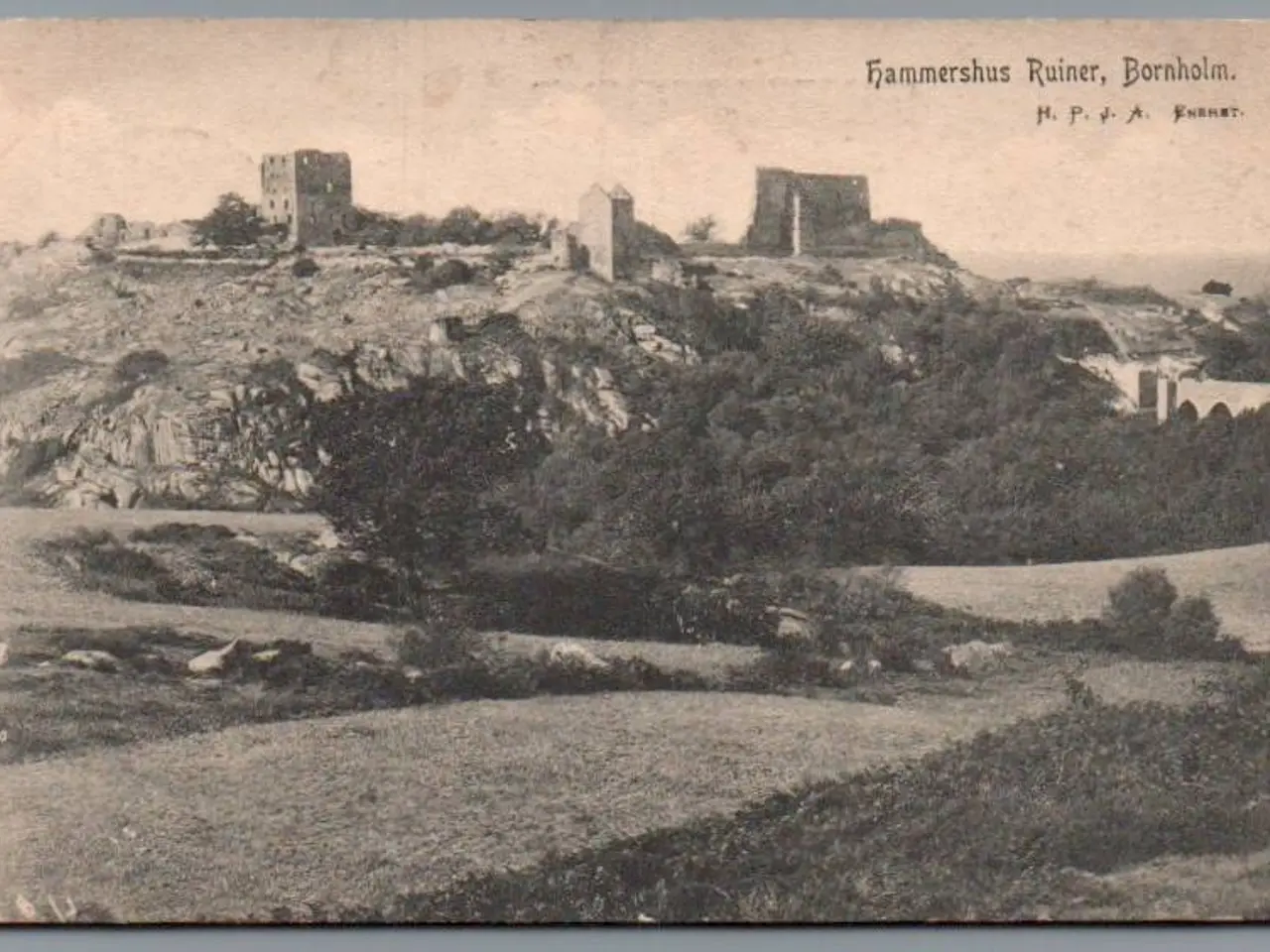 Billede 1 - Hammershus Ruiner - Bornholm - Postkort - Brugt