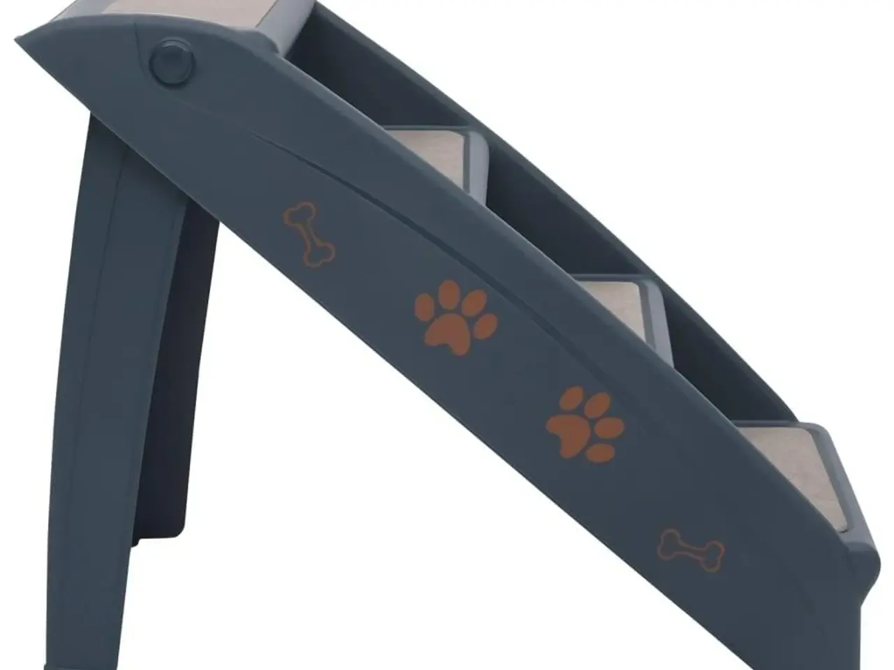 Billede 4 - Foldbar hundetrappe med 4 trin - mørkegrå