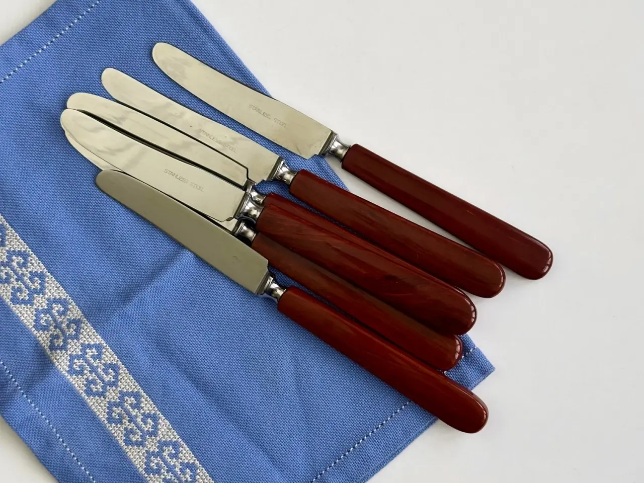 Billede 1 - Vintage middagsknive, 6 stk samlet