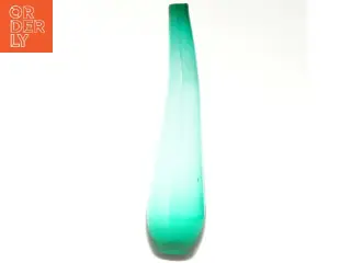 Grøn glasvase (str. 33 cm)