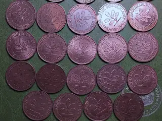TYSKLAND 21 x 2 PFENNIG + 2 x 1 PF+ 3 x 5 PF +10 P
