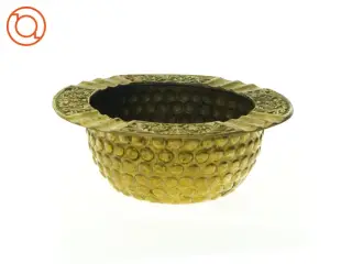 Antik messing skål med dekorative detaljer (str. 17 x 5 cm)