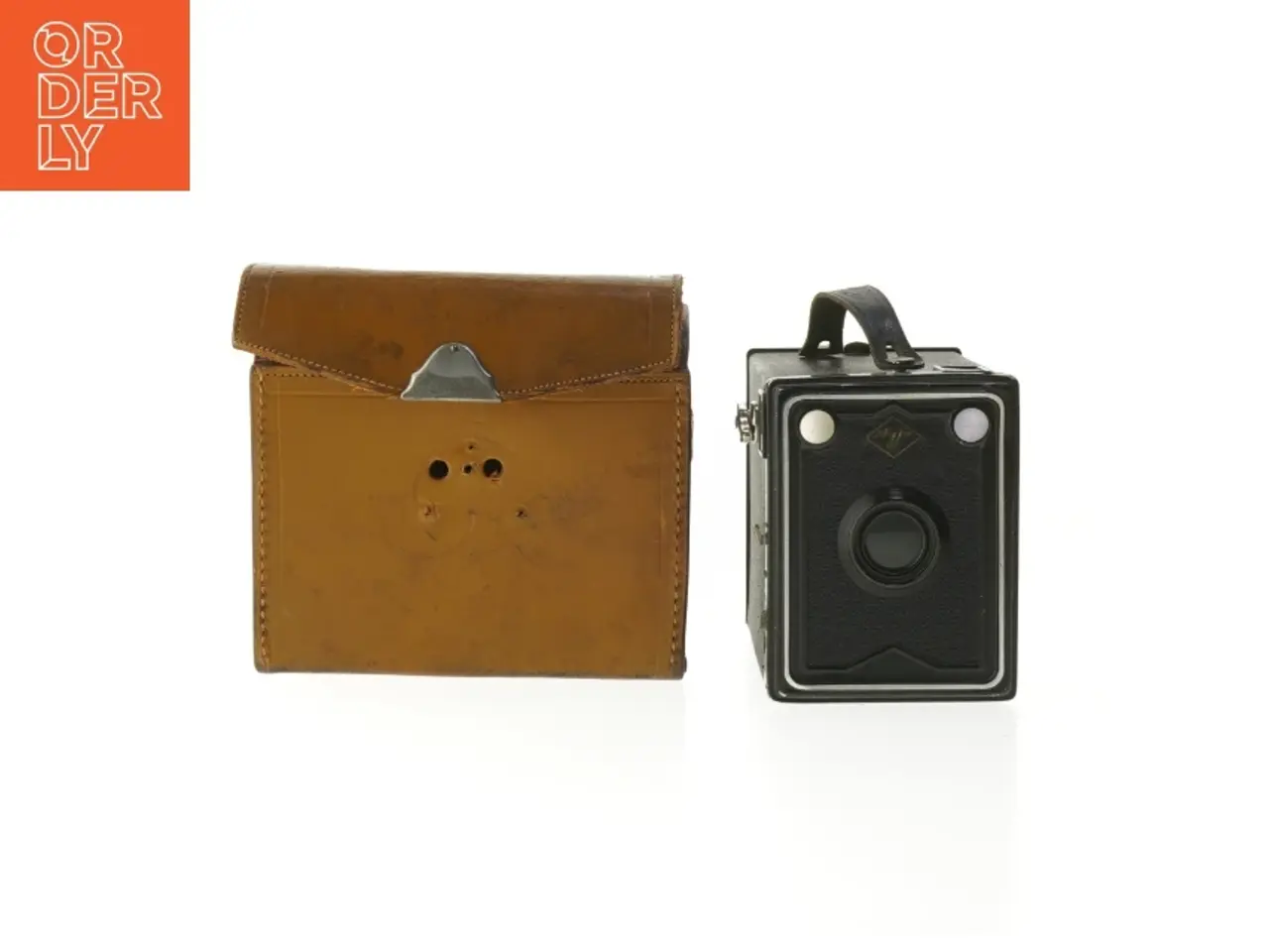 Billede 1 - Vintage kamera med taske (str. 11x13x8 cm)