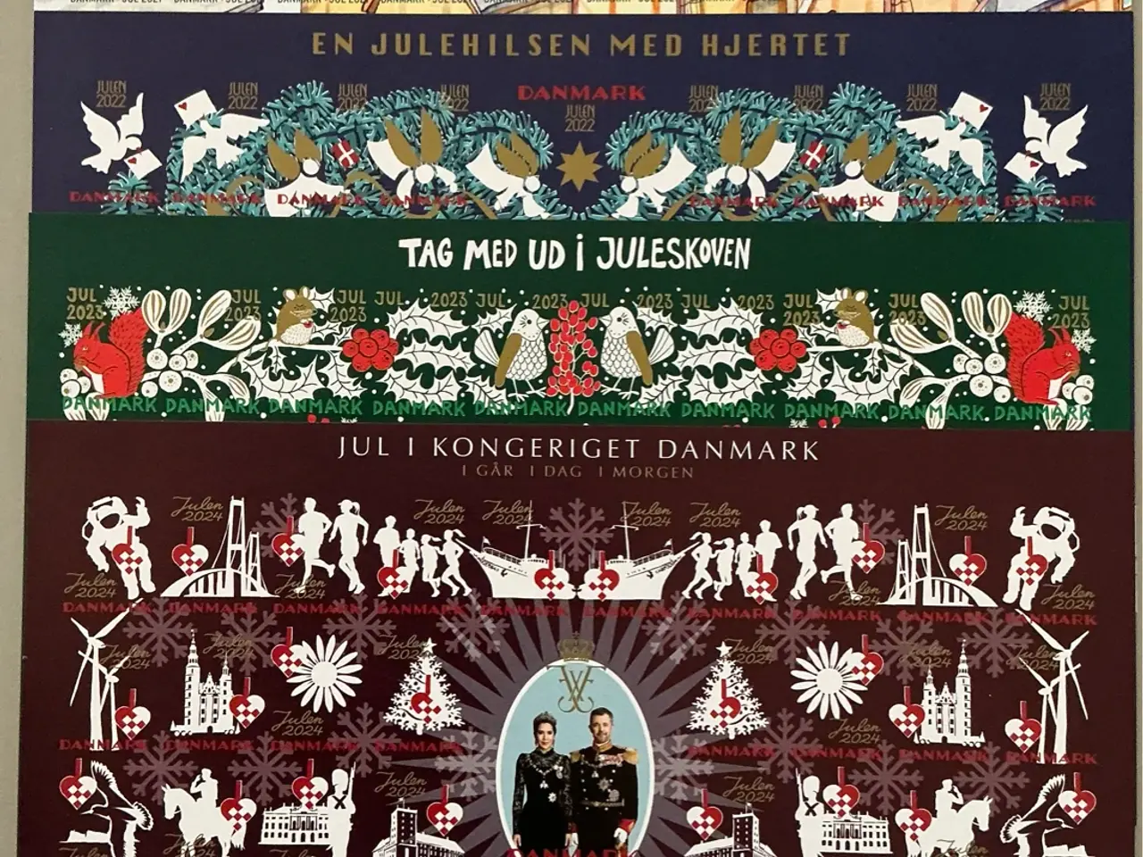 Billede 1 - Julemærker Danmark utakkede samler helark