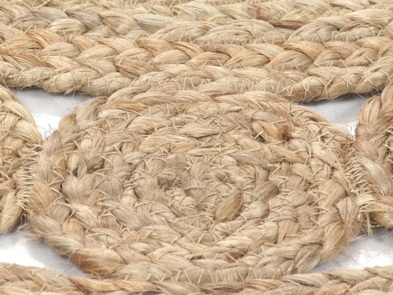 Billede 5 - Tæppe flettet design jute 120 cm rund