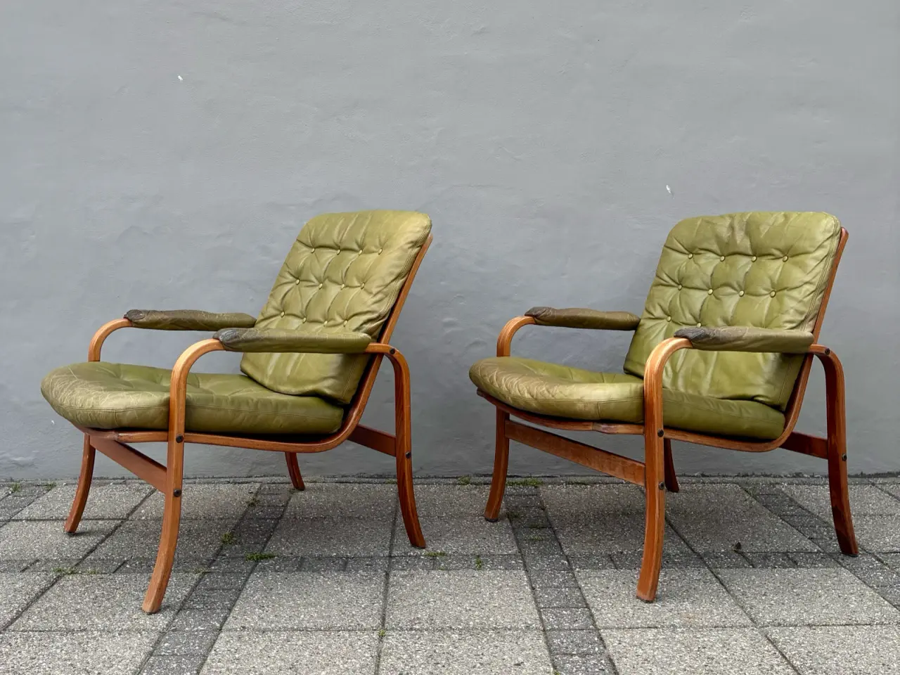 Billede 3 - Vintage svenske 60’er læder loungestolesæt Göte Mö