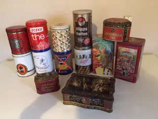 Kaffedåser fra gl. samling