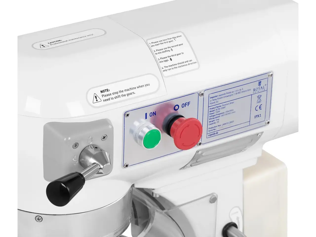 Billede 4 - Dejmaskine – 20 l – 700 W – skålen kan sænkes