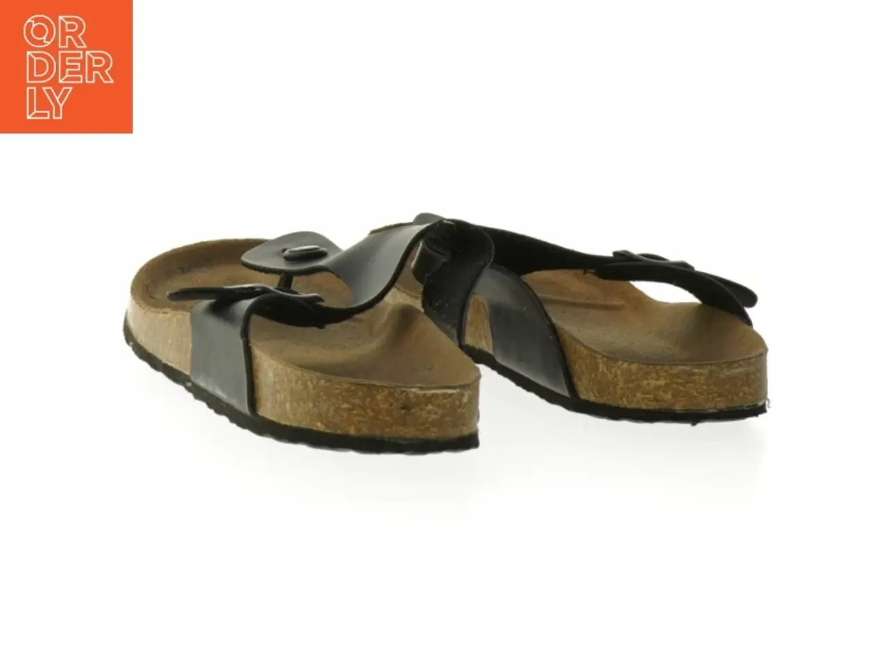 Billede 4 - Sorte læder sandaler (str. 39-40)