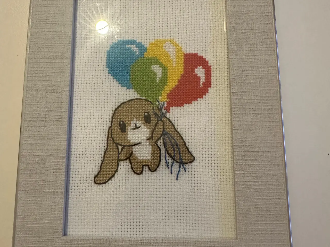 Billede 4 - Hjemmelavet broderet billede 10x15 cm
