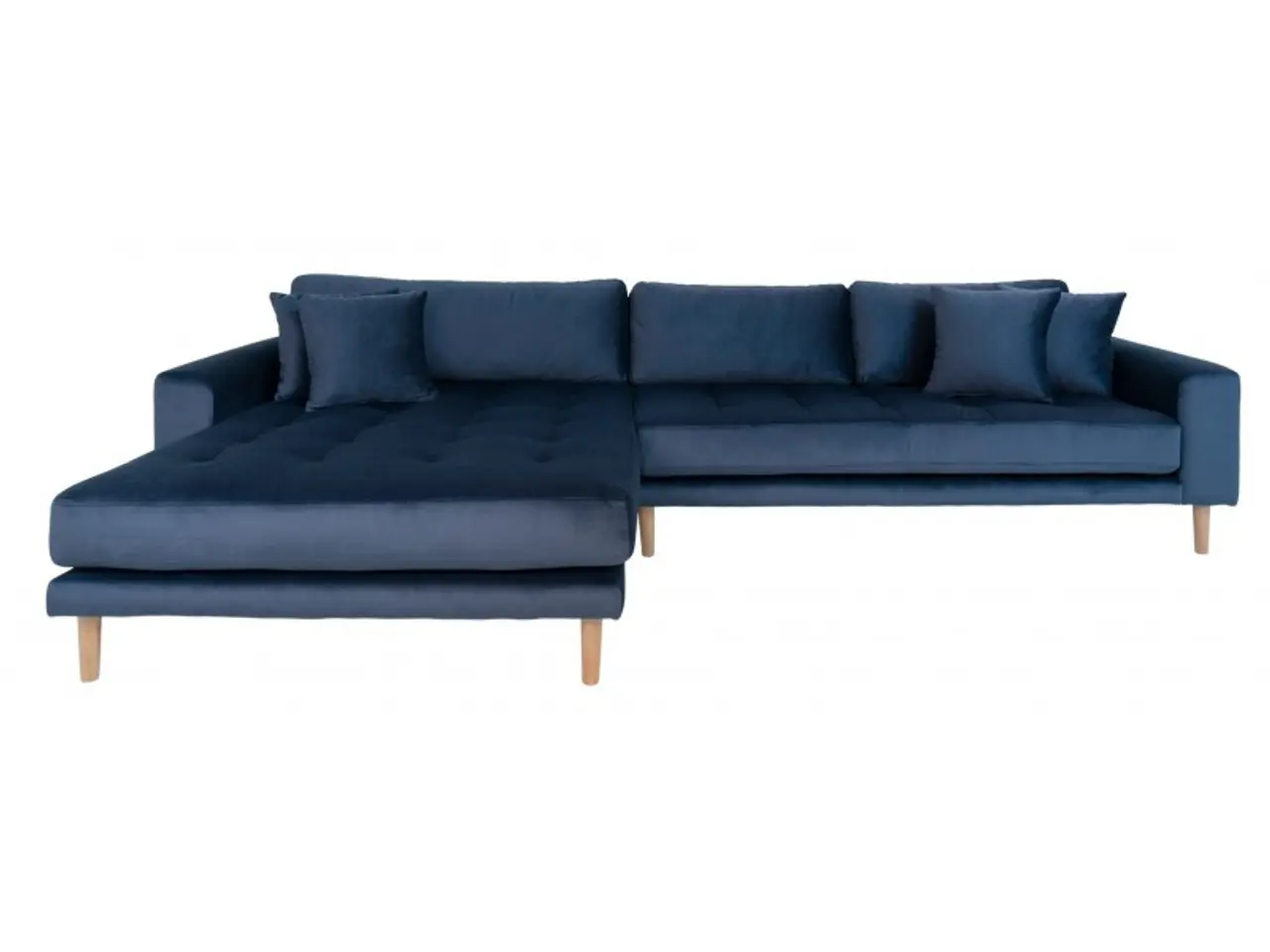 Billede 4 - Lido - Venstrevendt Chaiselongsofa - Mørkeblå velour