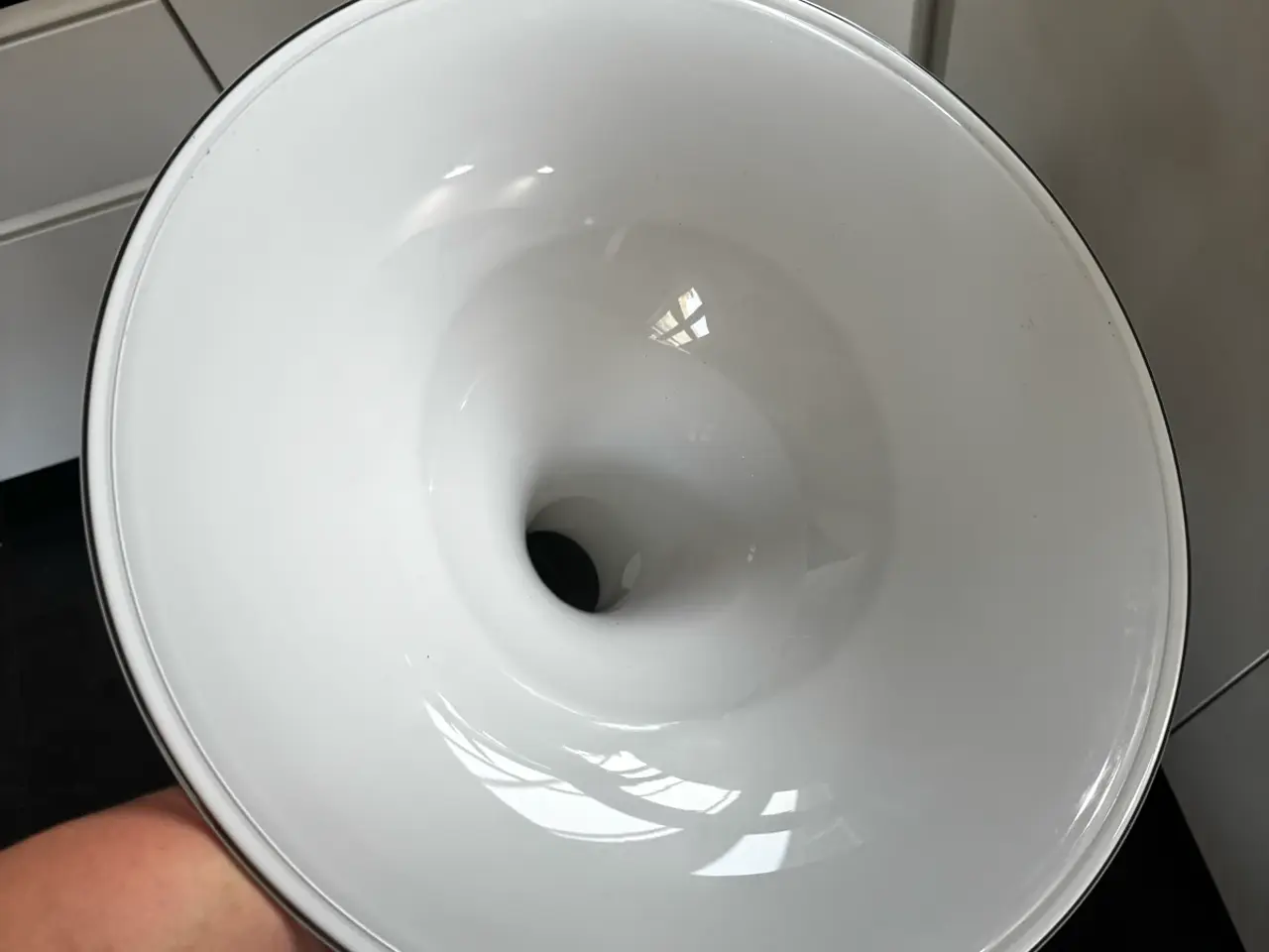 Billede 3 - Smuk stor Mandarin lampe fra Holmegaard.