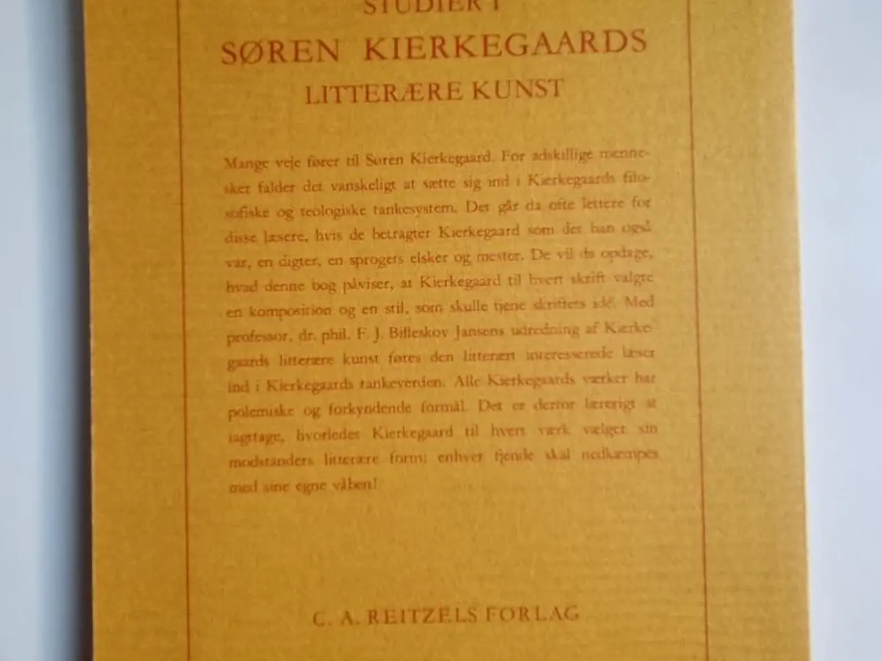 Billede 3 - Billeskov Jansen: Studier i Søren Kierkegaards ..