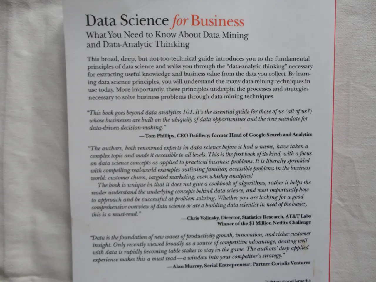 Billede 2 - Data Science for Business :