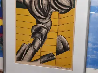 Allan Schmidt litografi fra 1971