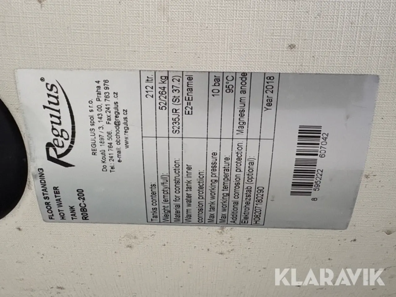 Billede 11 - Varmtvandsbeholder Regulus R0BC-200 isoleret