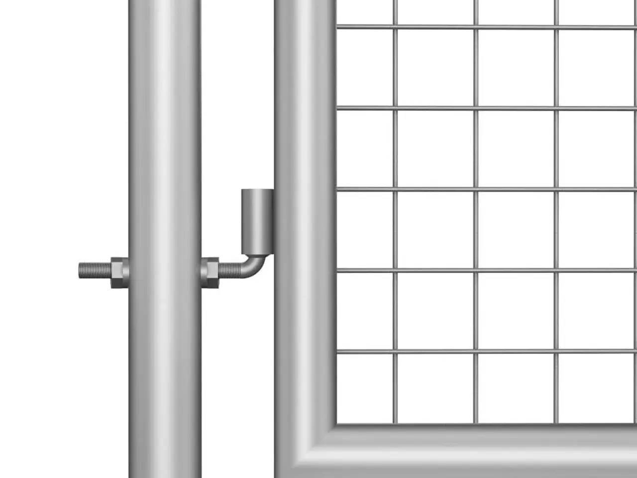 Billede 3 - Havelåge i galvaniseret stål 100×100 cm - sølv