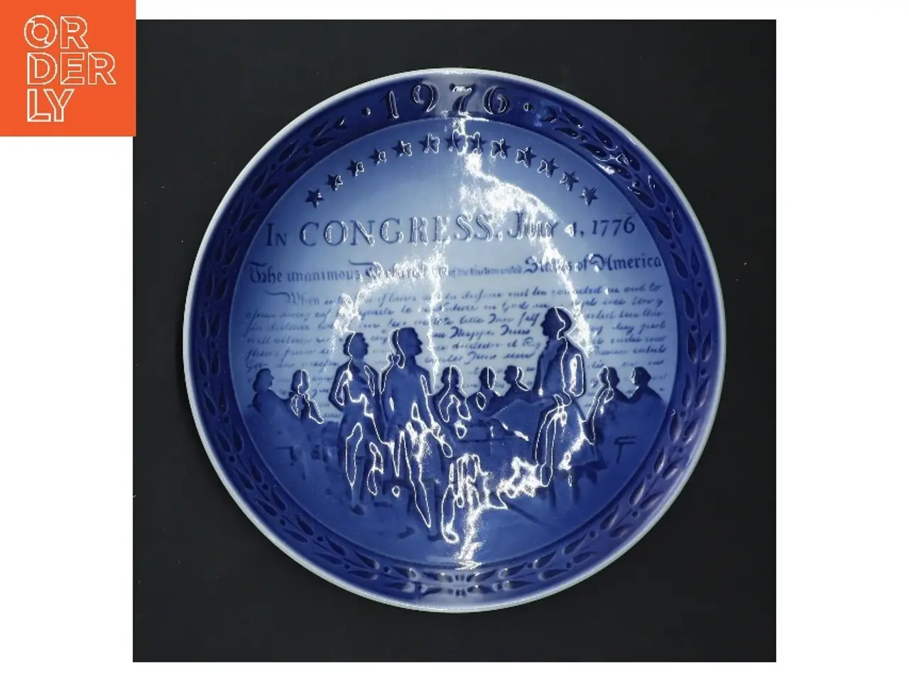 Billede 1 - USA 200 år porcelæn fra Royal Copenhagen (str. Ø 18 cm)