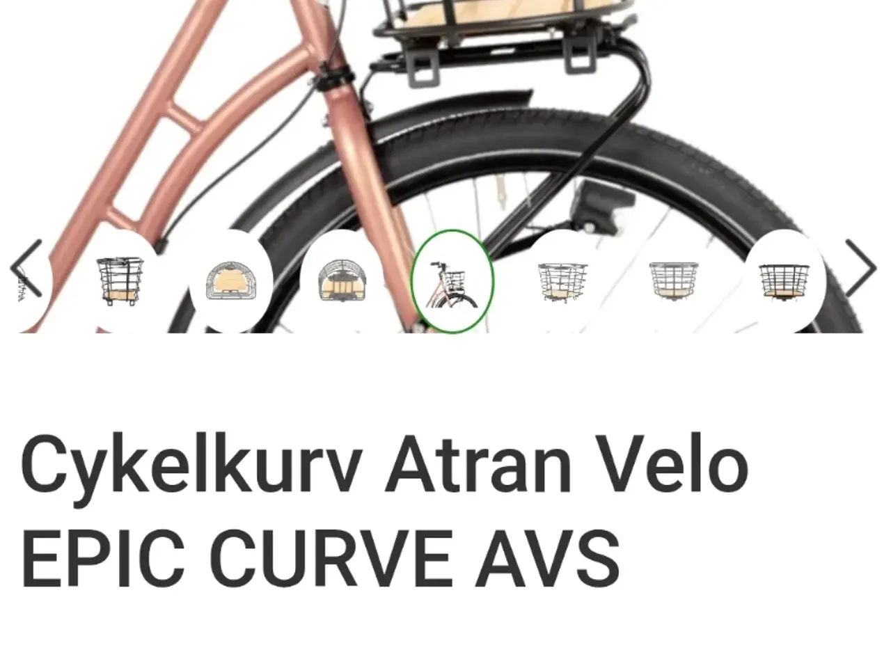 Billede 2 - Cykelkurv Atran Velo EPIC CURVE AVS
