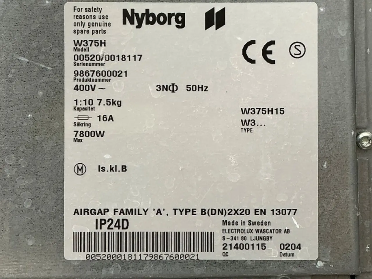 Billede 10 - Industri vaskemaskine Electrolux