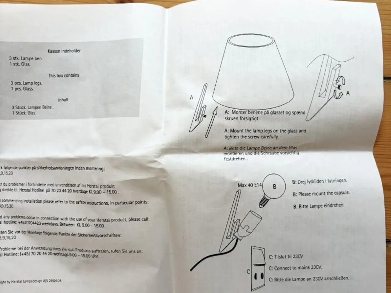 Billede 4 - Helt Ubrugt bordlampe fra Herstal - XONI