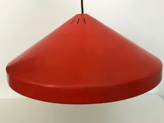 Retro loftslampe / pendel, orange-rød