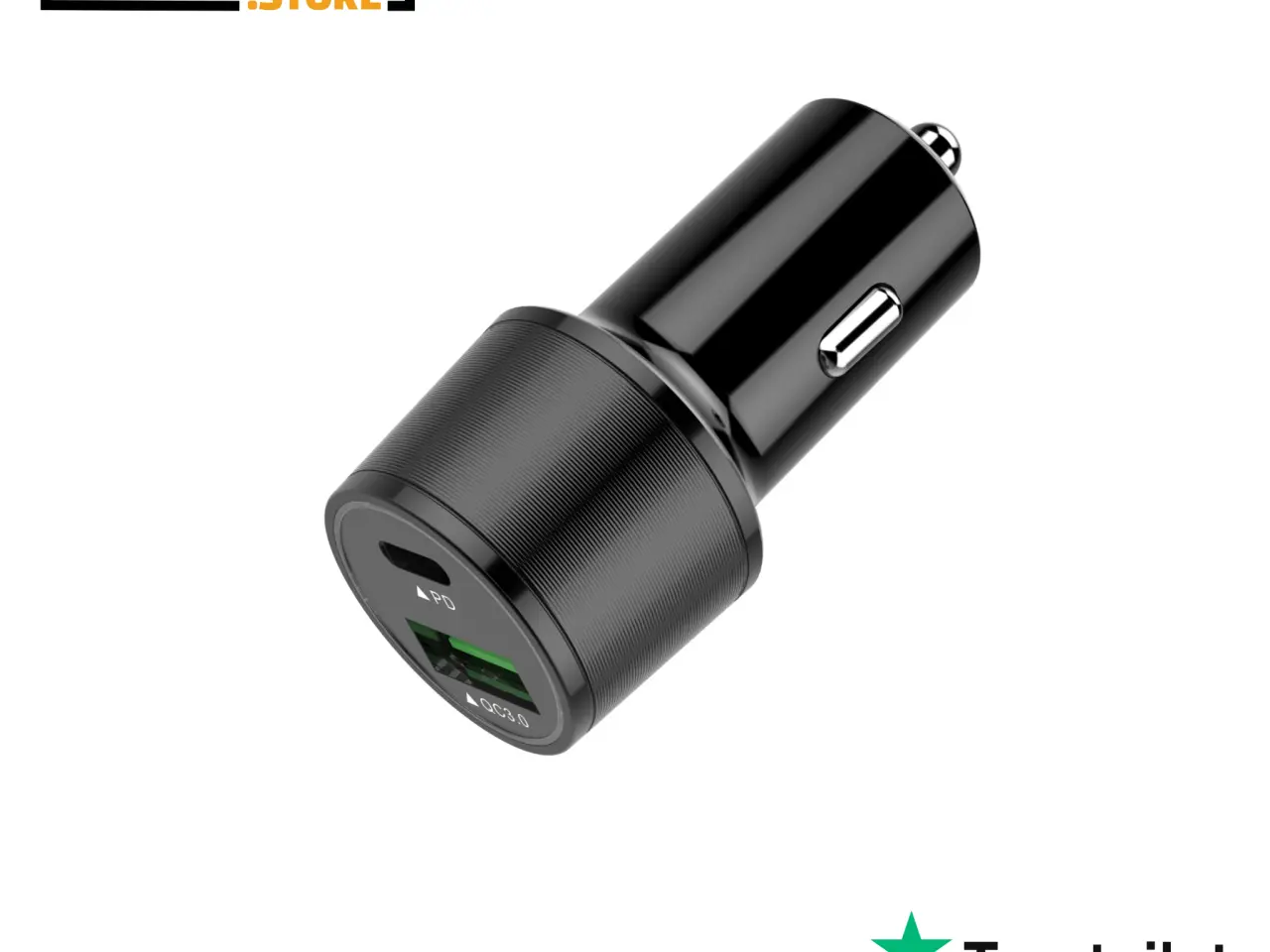 Billede 1 - Universal Biloplader USB / Type-C – Hurtig Oplader