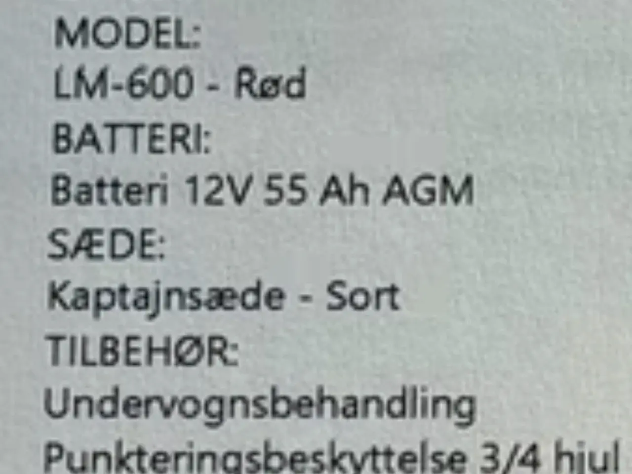 Billede 9 - El-scooter Lindebjerg LM 600 km 375, 2 år gammel