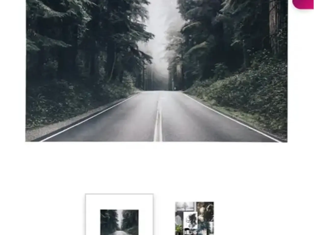 Billede 2 - ILVA Lærreds Billede “Forest Road”