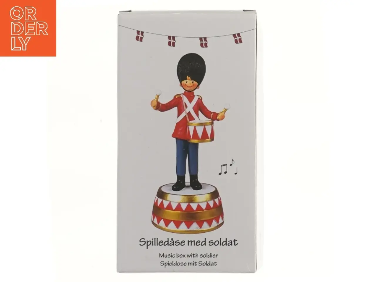Billede 2 - Spilledåse med soldat (str. H 20 x Dia 8 cm)