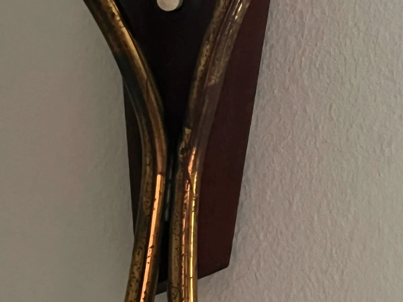 Billede 2 - Vintage teak- og messing væglampe – dansk design f