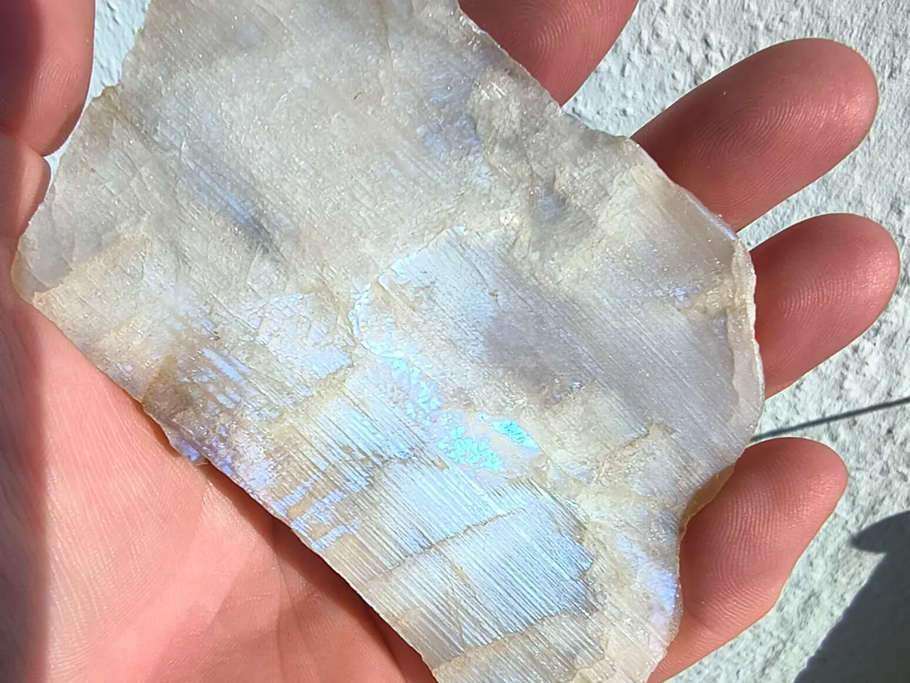 Billede 5 - Hvid månesten slab 