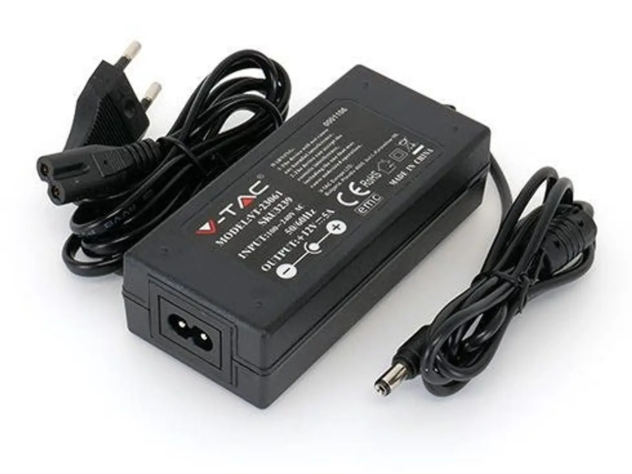 Billede 1 - Strømforsyning V-TAC LED adapter 12V (5,5mm)