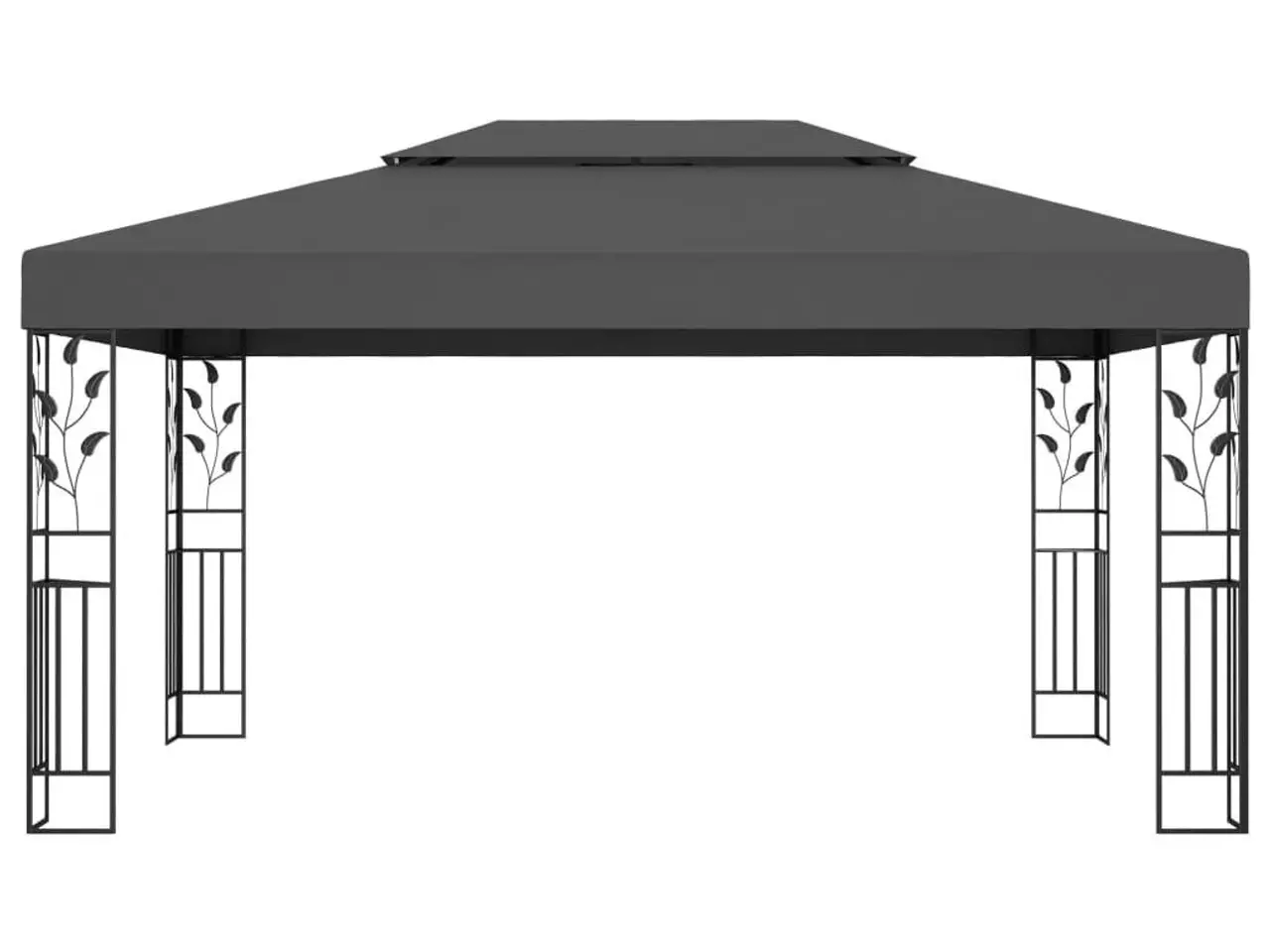 Billede 2 - Pavillon med dobbelt tag 3x4 m antracitgrå