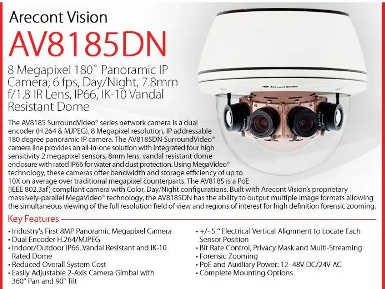 Billede 2 - Arecont Vision AV8185DN 