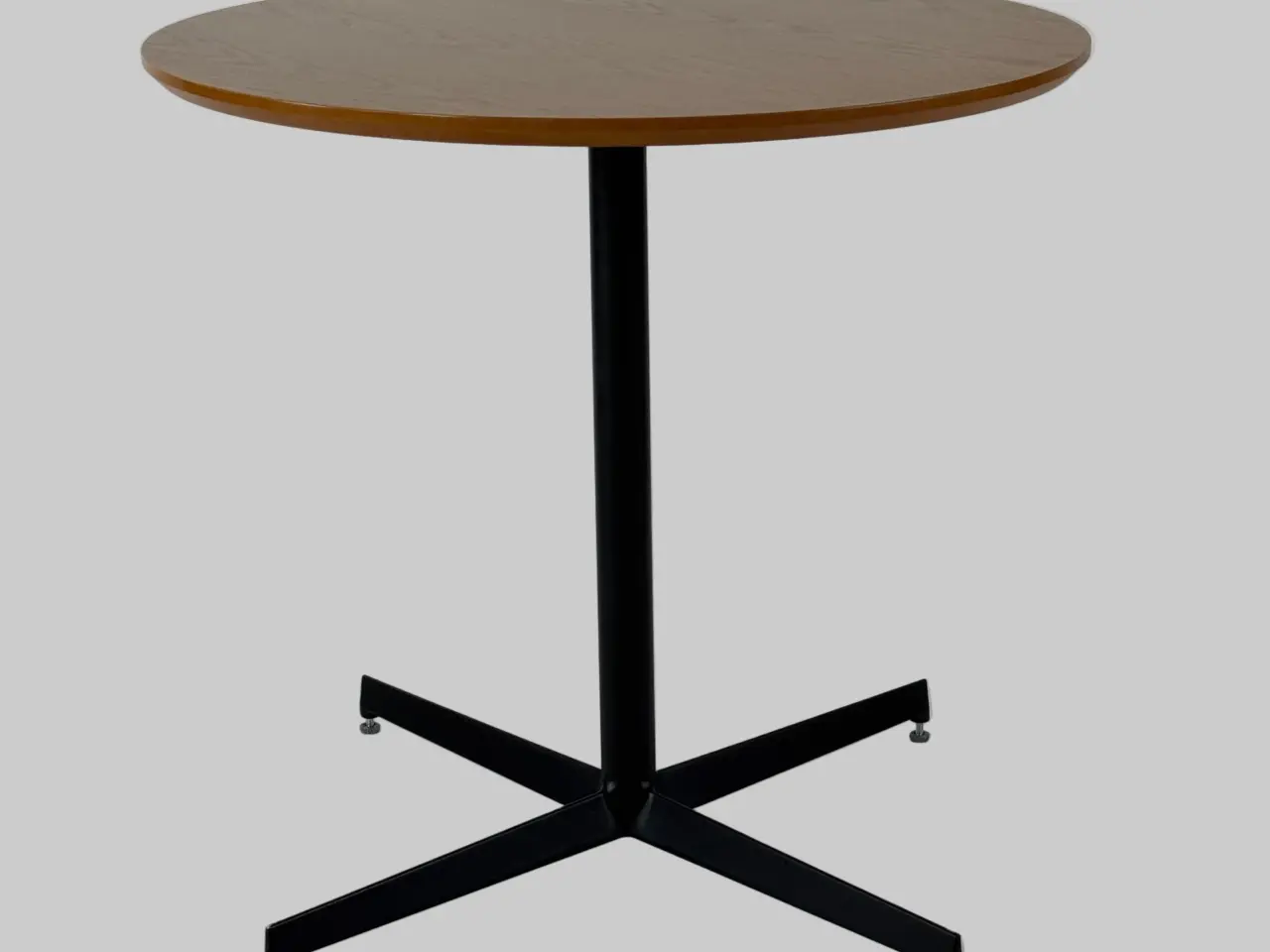 Billede 1 - Rundt Bord - Natur/Sort Stel Ø80 cm