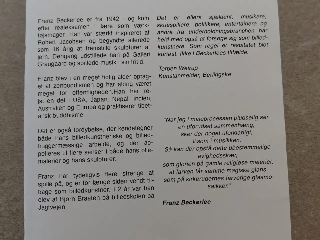 Billede 4 - Franz Beckerlee fra Gasolin maleri
