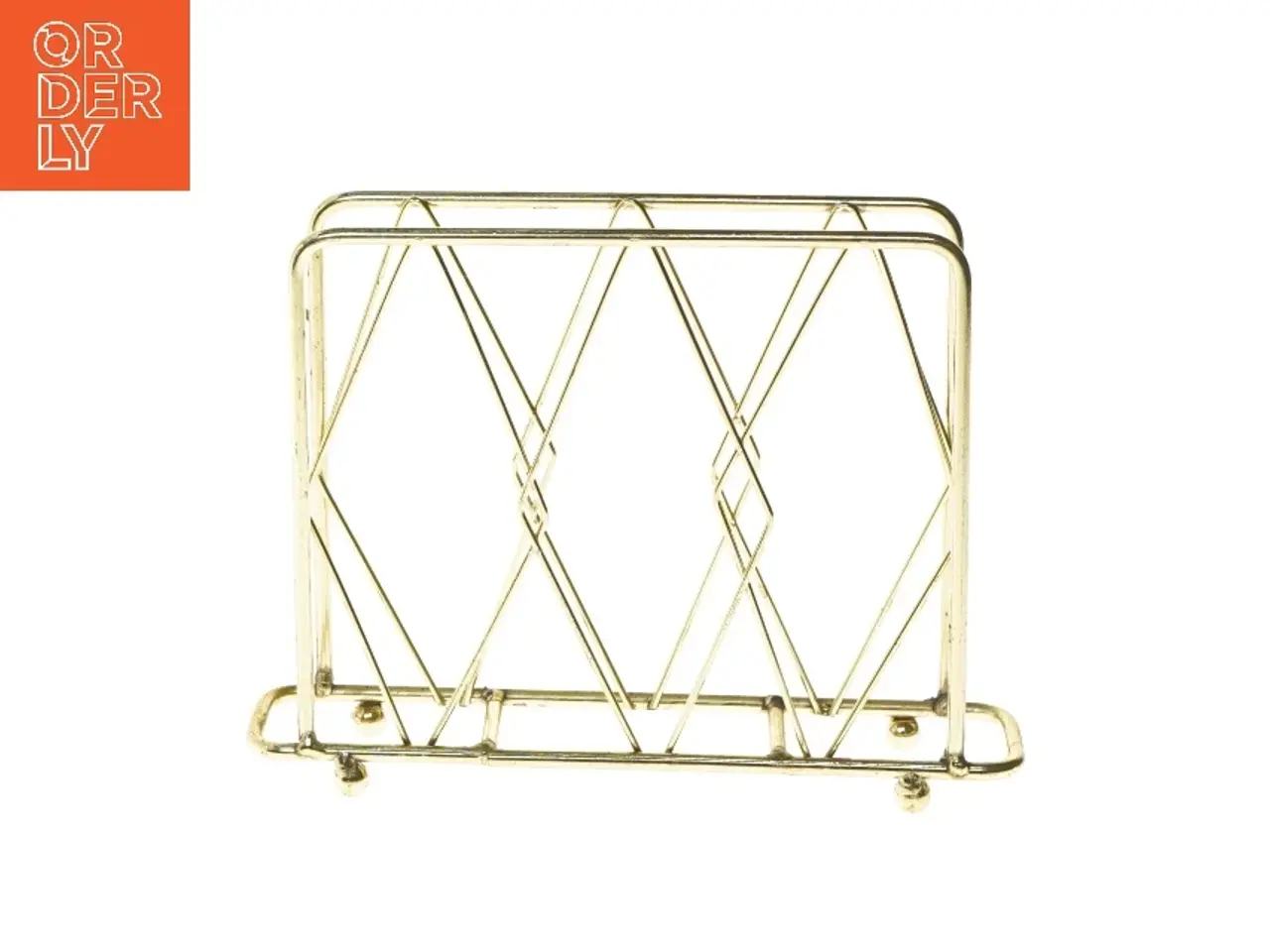 Billede 1 - Guldfarvet servietholder, ny (str. 20x14 cm)