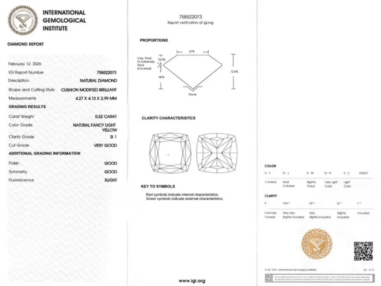Billede 6 - Løs Diamant IGI-Certifikat.