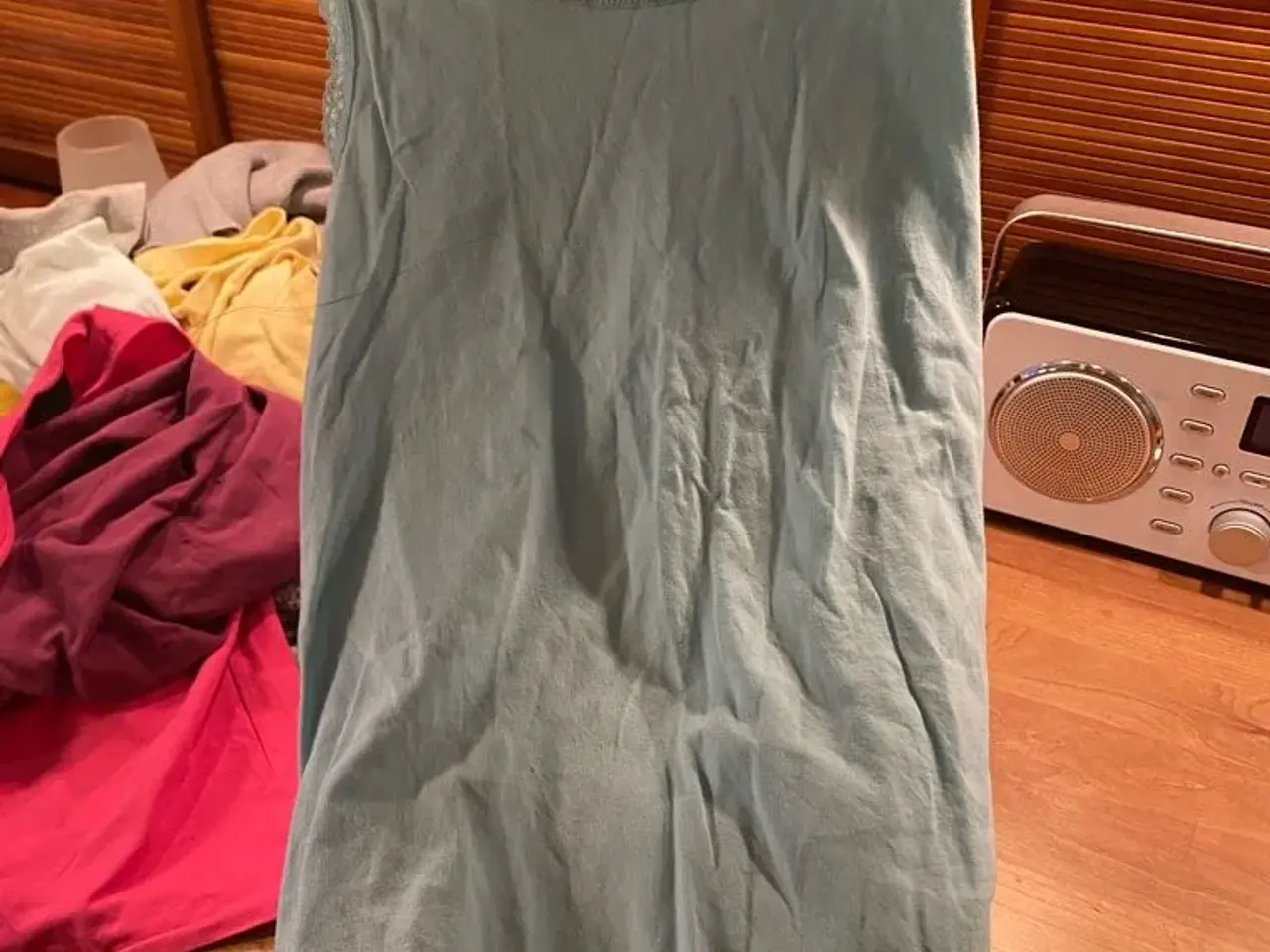 Billede 1 - Lyseblå flot blonde bluse str xs