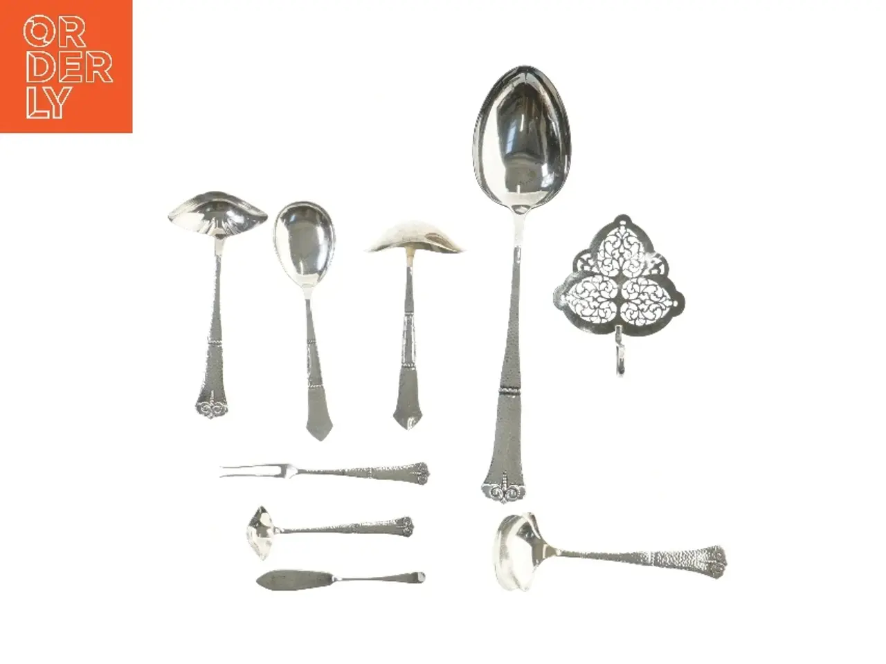 Billede 1 - Sølv serveringssæt (str. 35 & 14 cm)