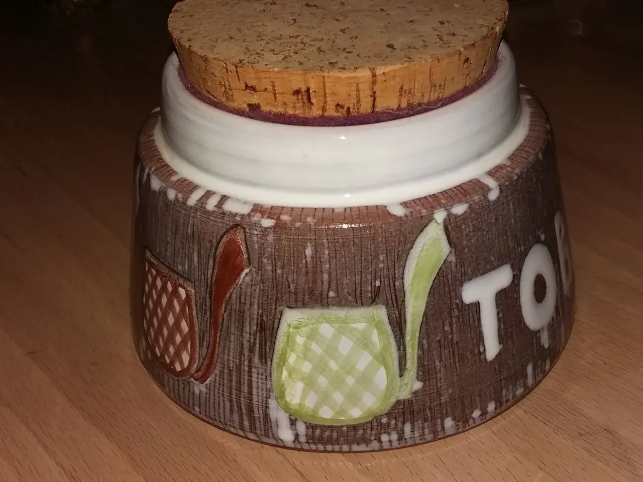 Billede 2 - Gammel Tobakskrukke i keramik